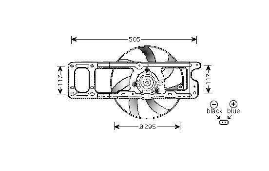 Fan, radiator 4341746 International Radiators, Image 2