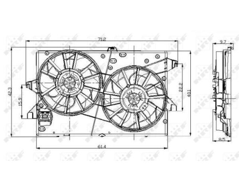 Fan, radiator 47003 NRF, Image 3