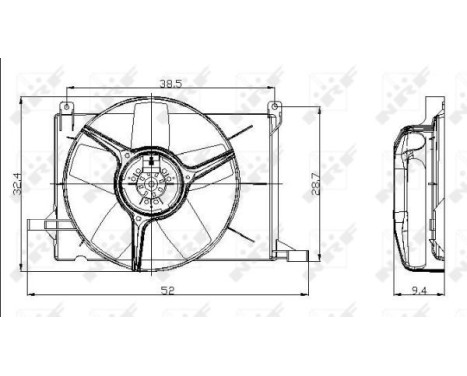 Fan, radiator 47009 NRF, Image 3