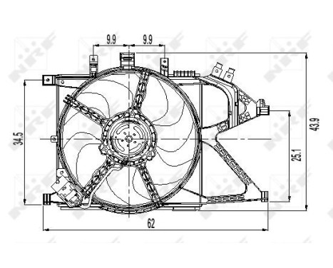 Fan, radiator 47011 NRF, Image 5