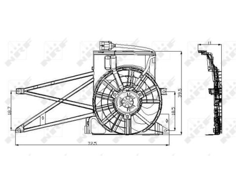 Fan, radiator 47013 NRF, Image 3