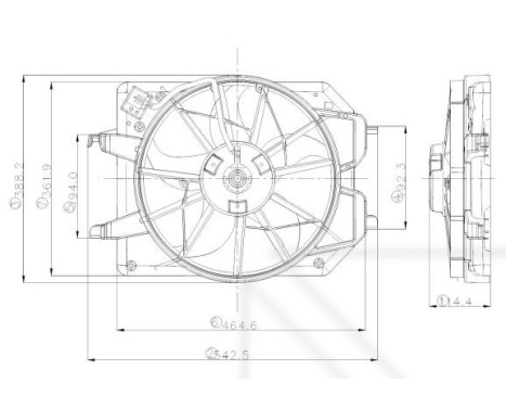 Fan, radiator 47021 NRF, Image 2