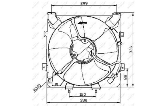 Fan, radiator 47041 NRF