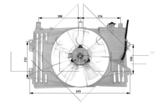 Fan, radiator 47053 NRF