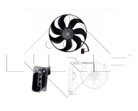 Fan, radiator 47204 NRF, Image 2