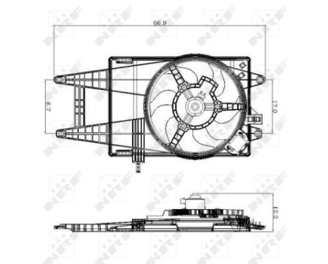 Fan, radiator 47243 NRF, Image 3