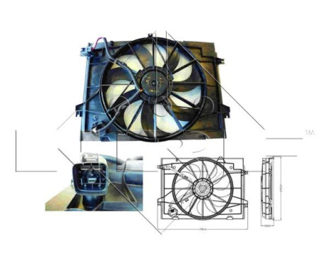 Fan, radiator 47285 NRF