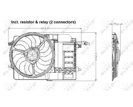 Fan, radiator 47302 NRF, Image 3