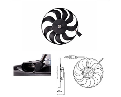 Fan, radiator 47381 NRF