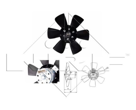 Fan, radiator 47390 NRF, Image 2