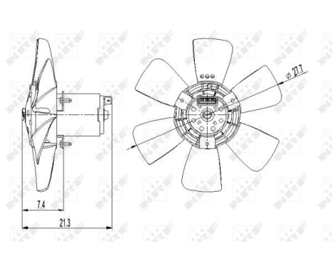 Fan, radiator 47391 NRF, Image 3