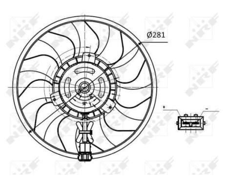 Fan, radiator 47418 NRF, Image 3