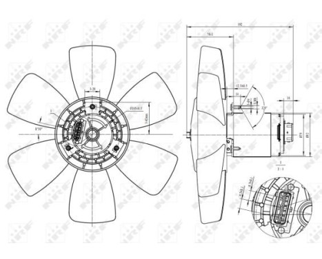 Fan, radiator 47429 NRF, Image 3