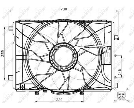 Fan, radiator 47443 NRF, Image 3