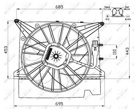Fan, radiator 47462 NRF