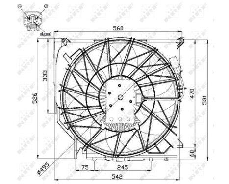 Fan, radiator 47672 NRF, Image 3