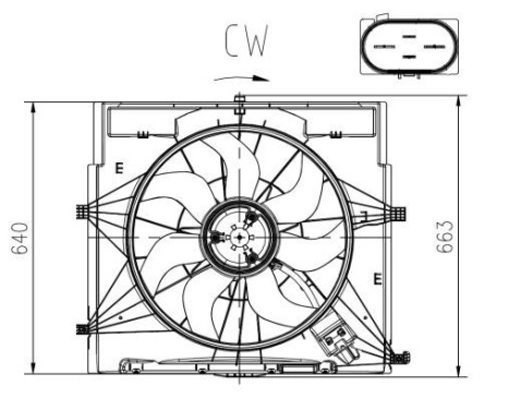 Fan, radiator 47920 NRF, Image 2