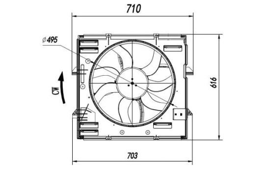 Fan, radiator 47921 NRF