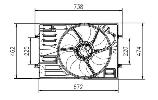 Fan, radiator 47950 NRF