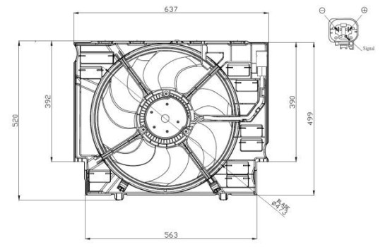 Fan, radiator 47960 NRF