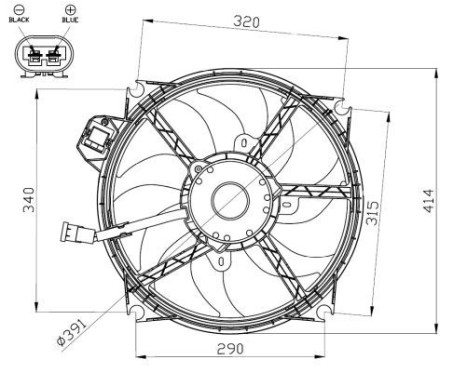 Fan, radiator 47965 NRF