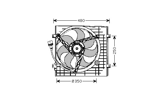 Fan, radiator 5888746 International Radiators