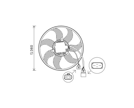 Fan, radiator 5894745 International Radiators, Image 2