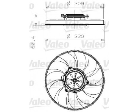 Fan, radiator 696001 Valeo