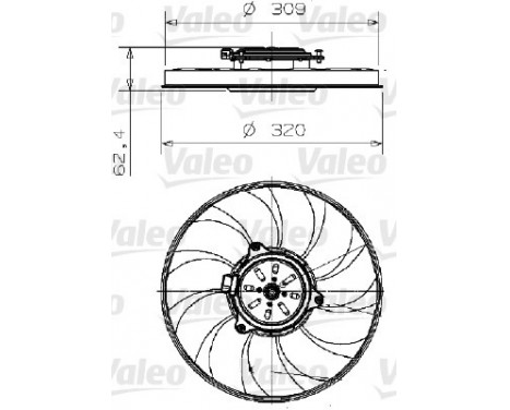 Fan, radiator 696003 Valeo, Image 2