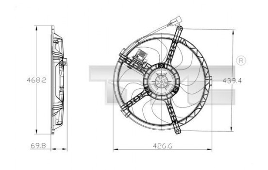 Fan, radiator 803-0010 TYC