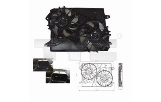 Fan, radiator 804-0001 TYC