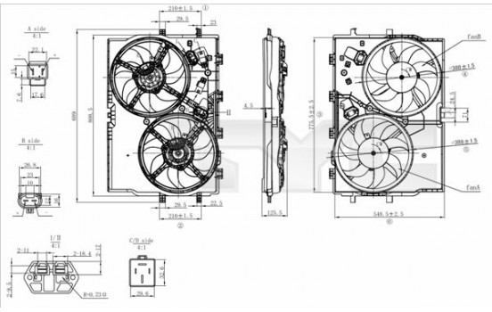 Fan, radiator 809-0039 TYC