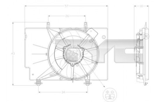 Fan, radiator 810-0042 TYC