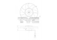 Fan, radiator 837-0025 TYC