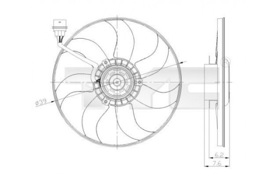 Fan, radiator 837-0036 TYC