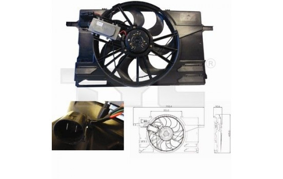 Fan, radiator 838-0007 TYC