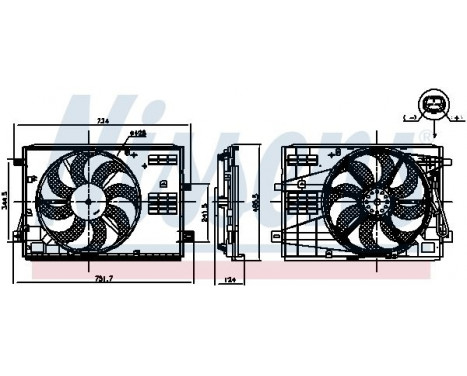 Fan, radiator 850007 Nissens, Image 7