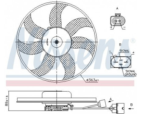 Fan, radiator 850020 Nissens, Image 7