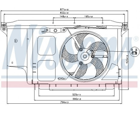 Fan, radiator 85007 Nissens, Image 7