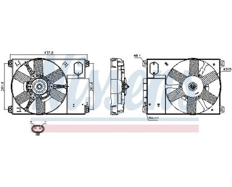 Fan, radiator 85020 Nissens, Image 7