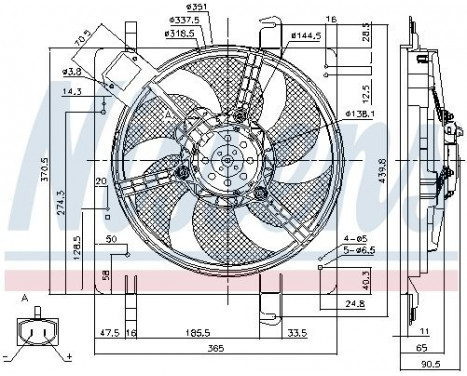 Fan, radiator 85028 Nissens, Image 7