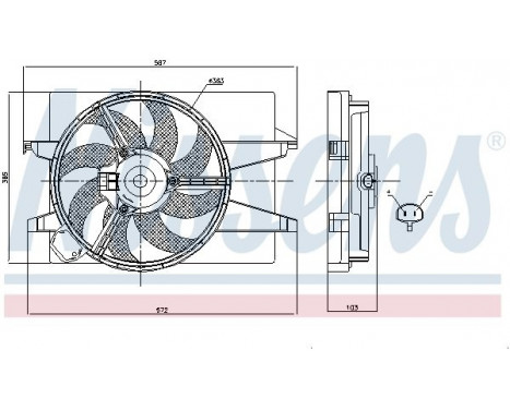 Fan, radiator 85030 Nissens, Image 6