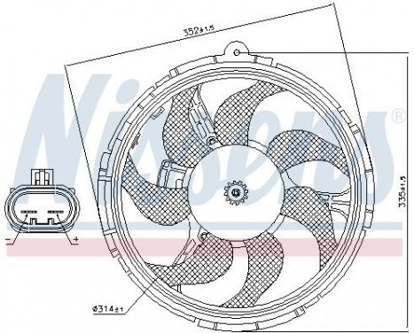 Fan, radiator 85040 Nissens, Image 7