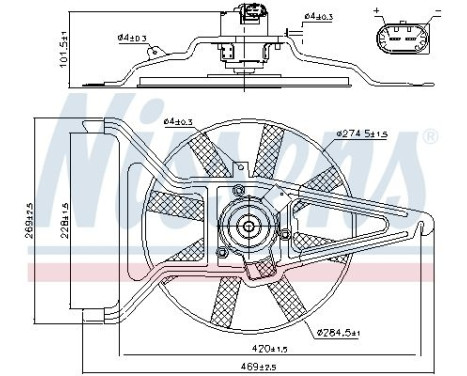 Fan, radiator 85041 Nissens, Image 7