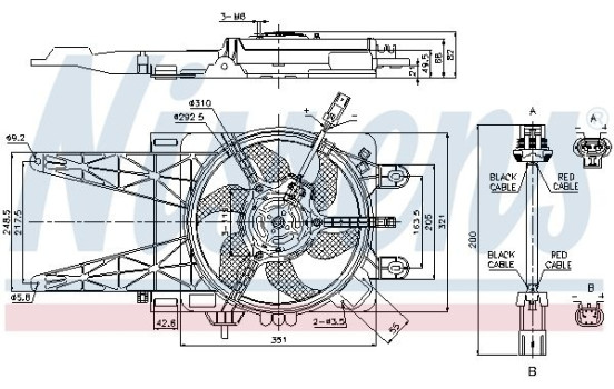 Fan, radiator 85051 Nissens, Image 7