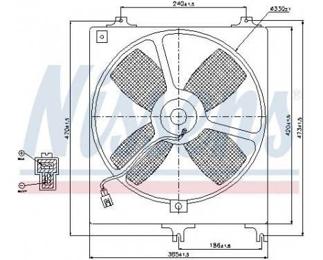 Fan, radiator 85069 Nissens, Image 2