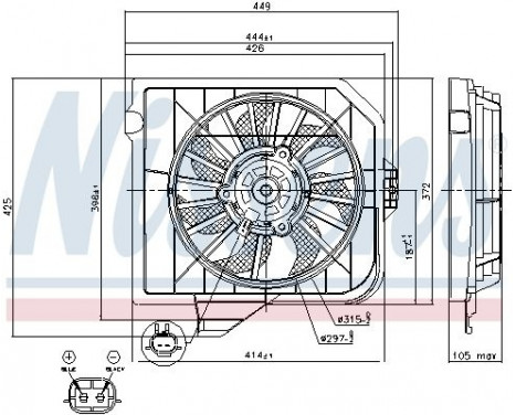 Fan, radiator 85091 Nissens, Image 7