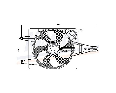 Fan, radiator 85100 Nissens