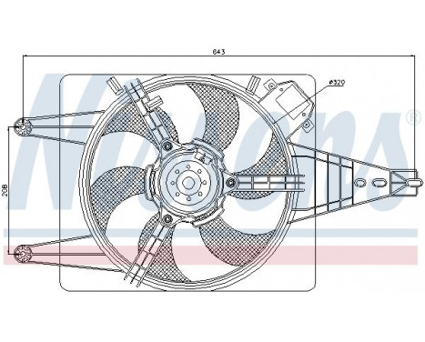 Fan, radiator 85100 Nissens, Image 2