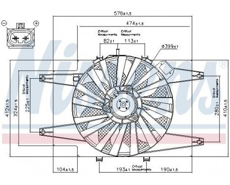 Fan, radiator 85103 Nissens, Image 7